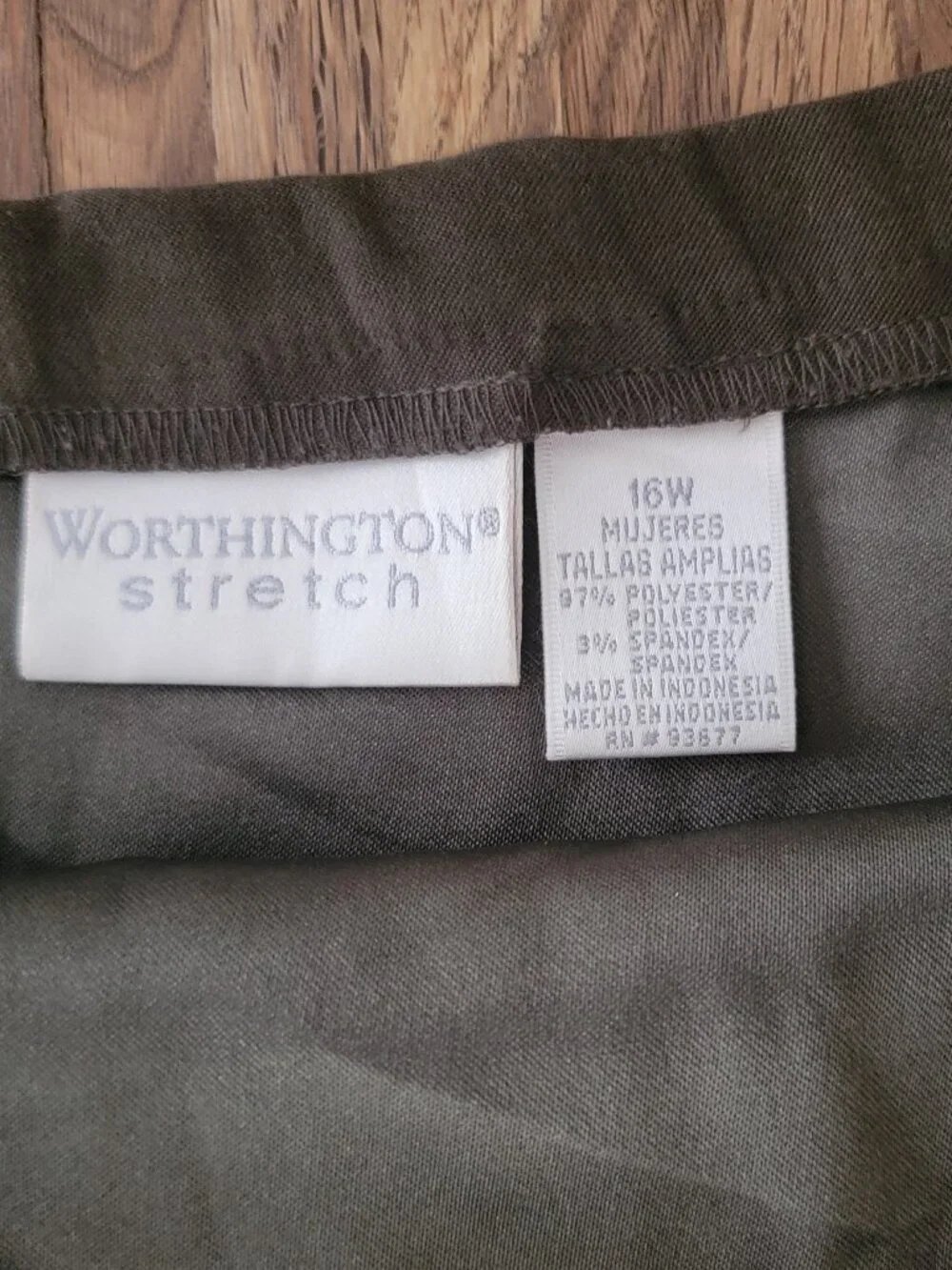 Worthington Stretch Brown Faux Suede Trouser Pencil Skirt Vented - Picture 11 of 11
